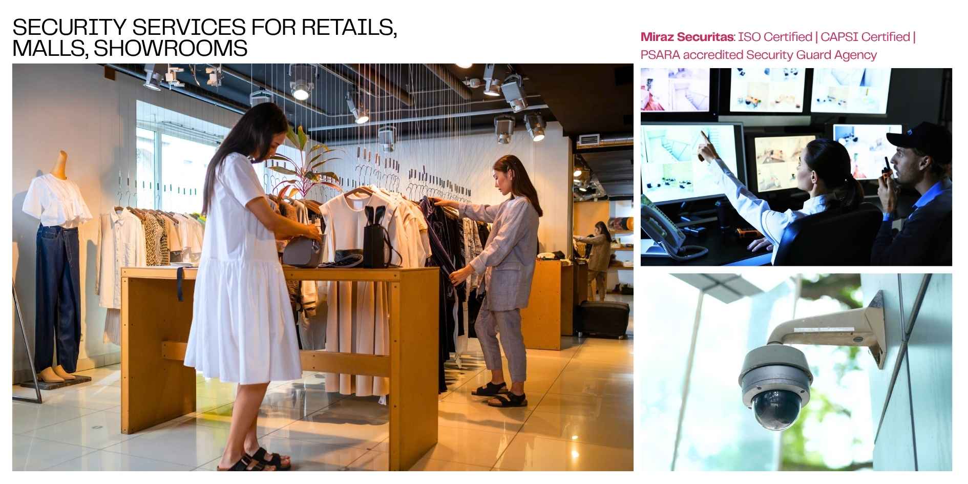 Hire Security Guards for retail shop, Store, Malls Miraz Securitas